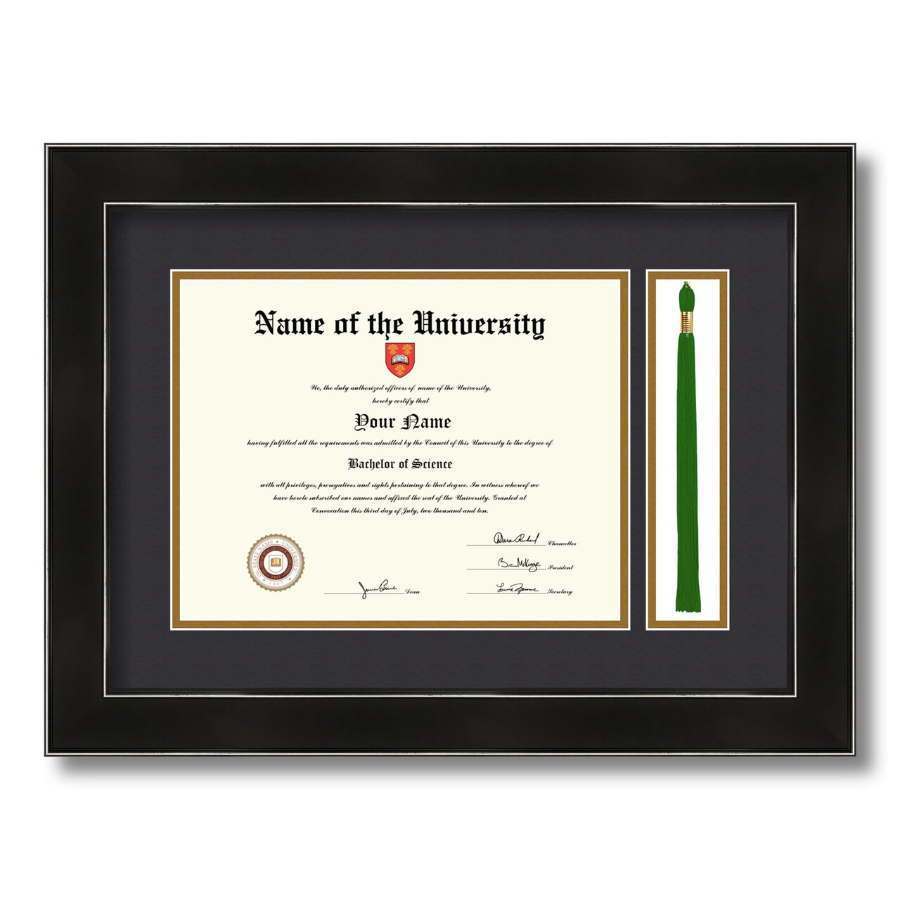 ArtToFrames 8.5x11 inch Diploma Frame with Tassel Opening Framed